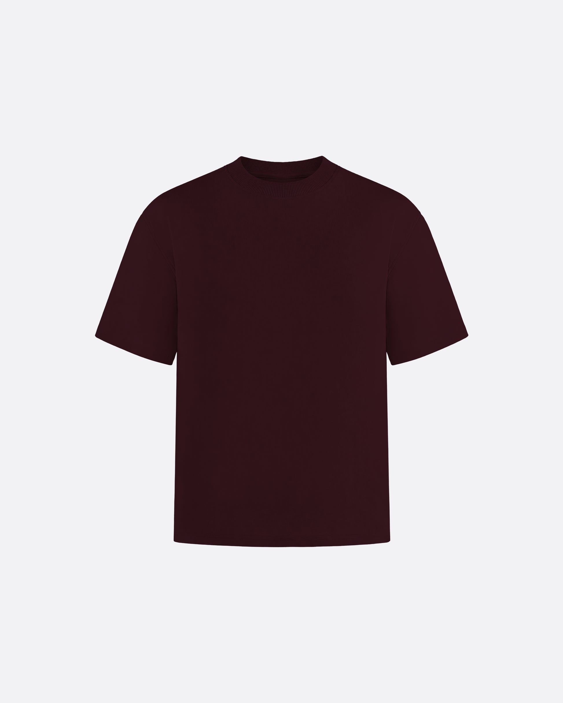 FITTED CROP T-SHIRT - BURGUNDY