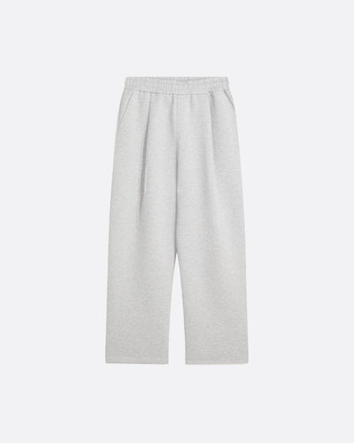 WIDE PLEATED SWEATPANTS - LIGHT GRAY
