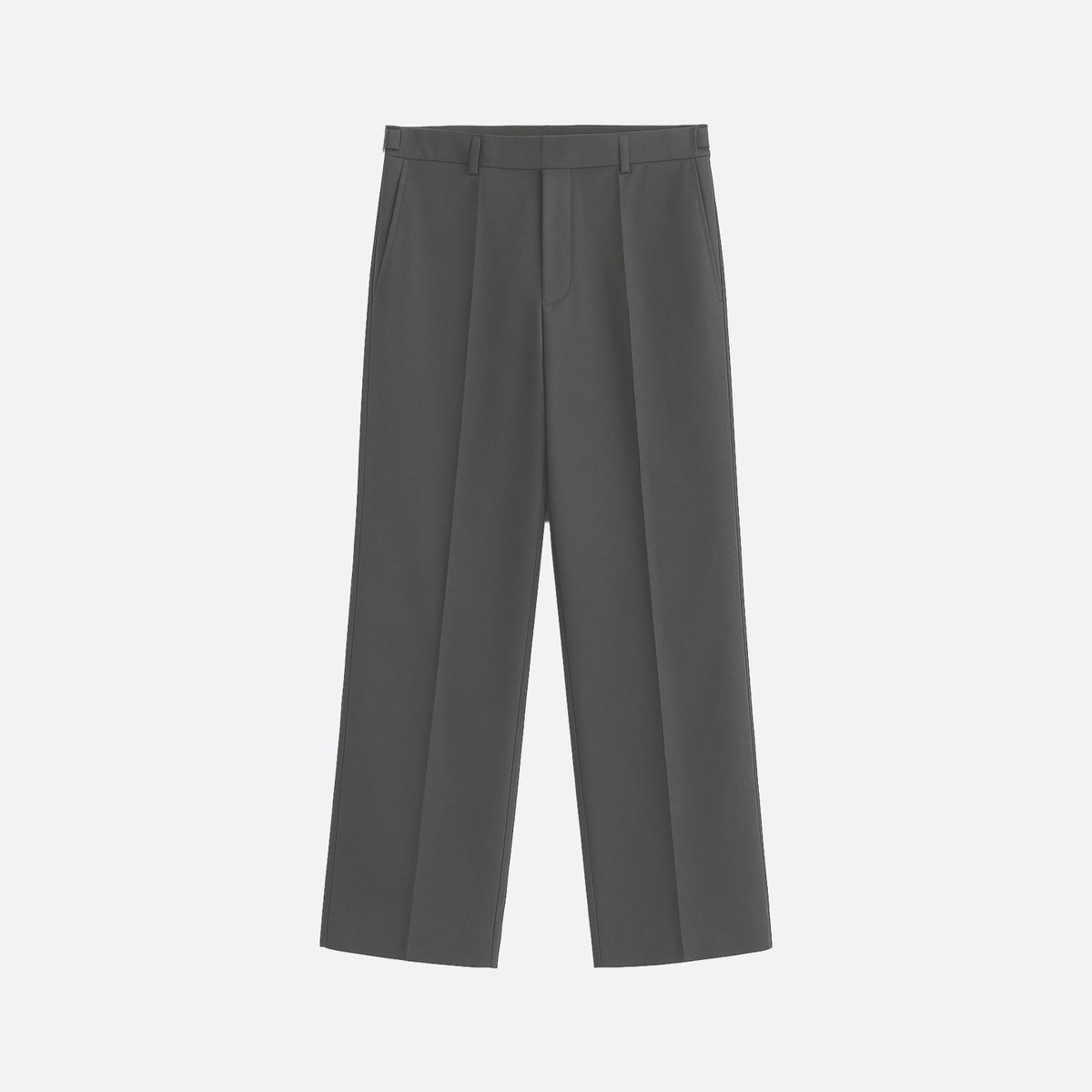 GRAY PLEATED TROUSER