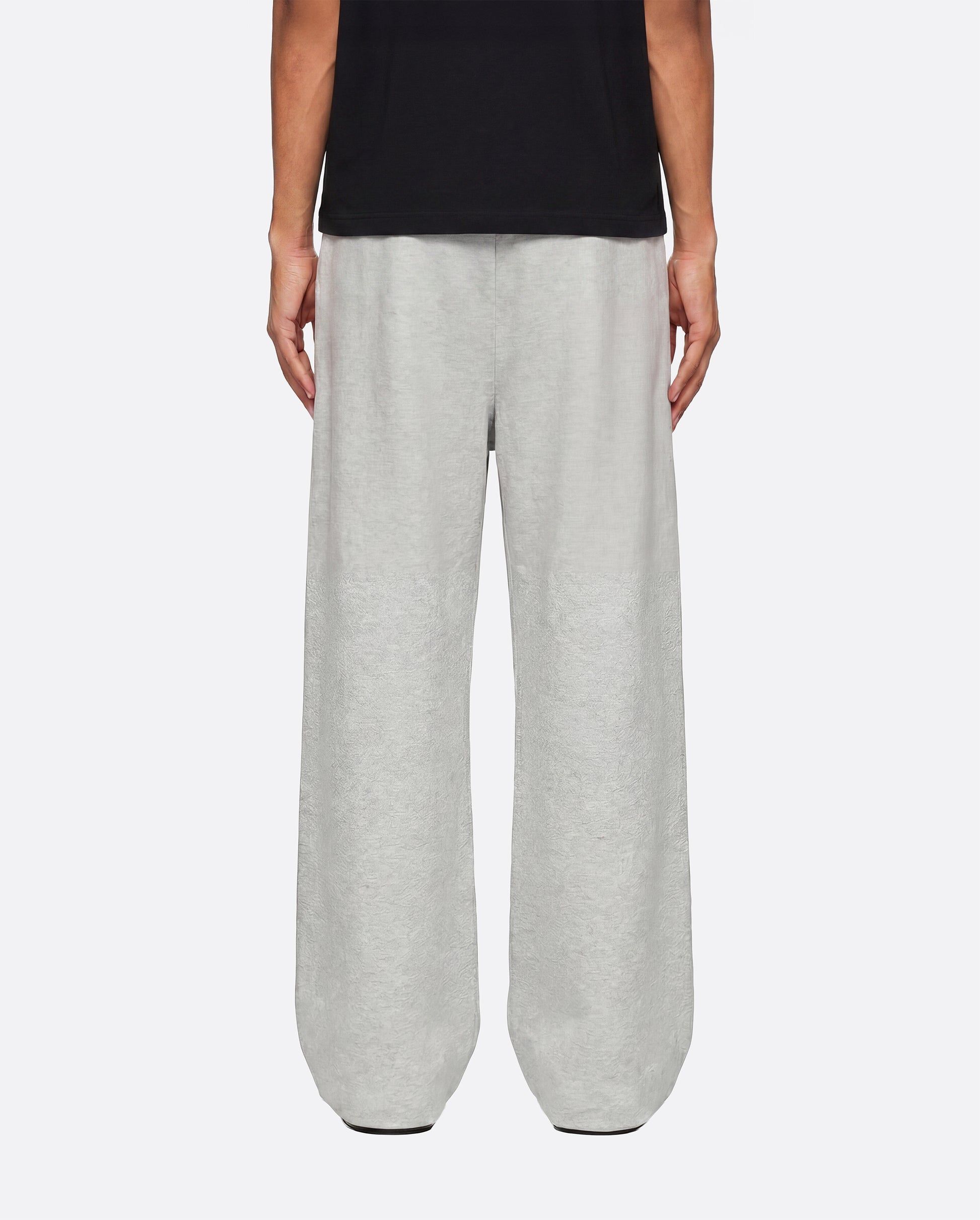 WIDE PLEATED SWEATPANTS - LIGHT GRAY