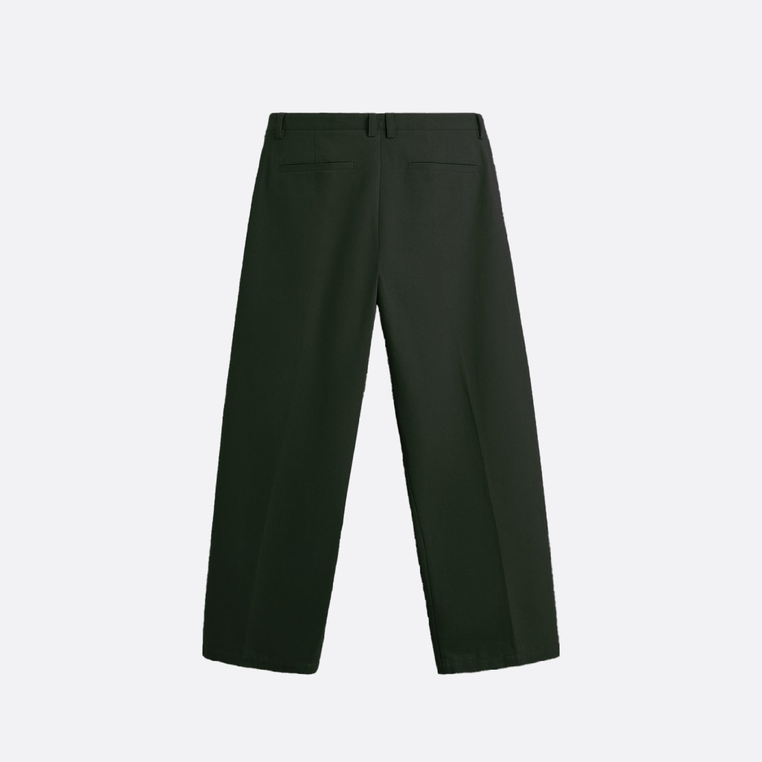 OLIVE PLEATED TROUSER