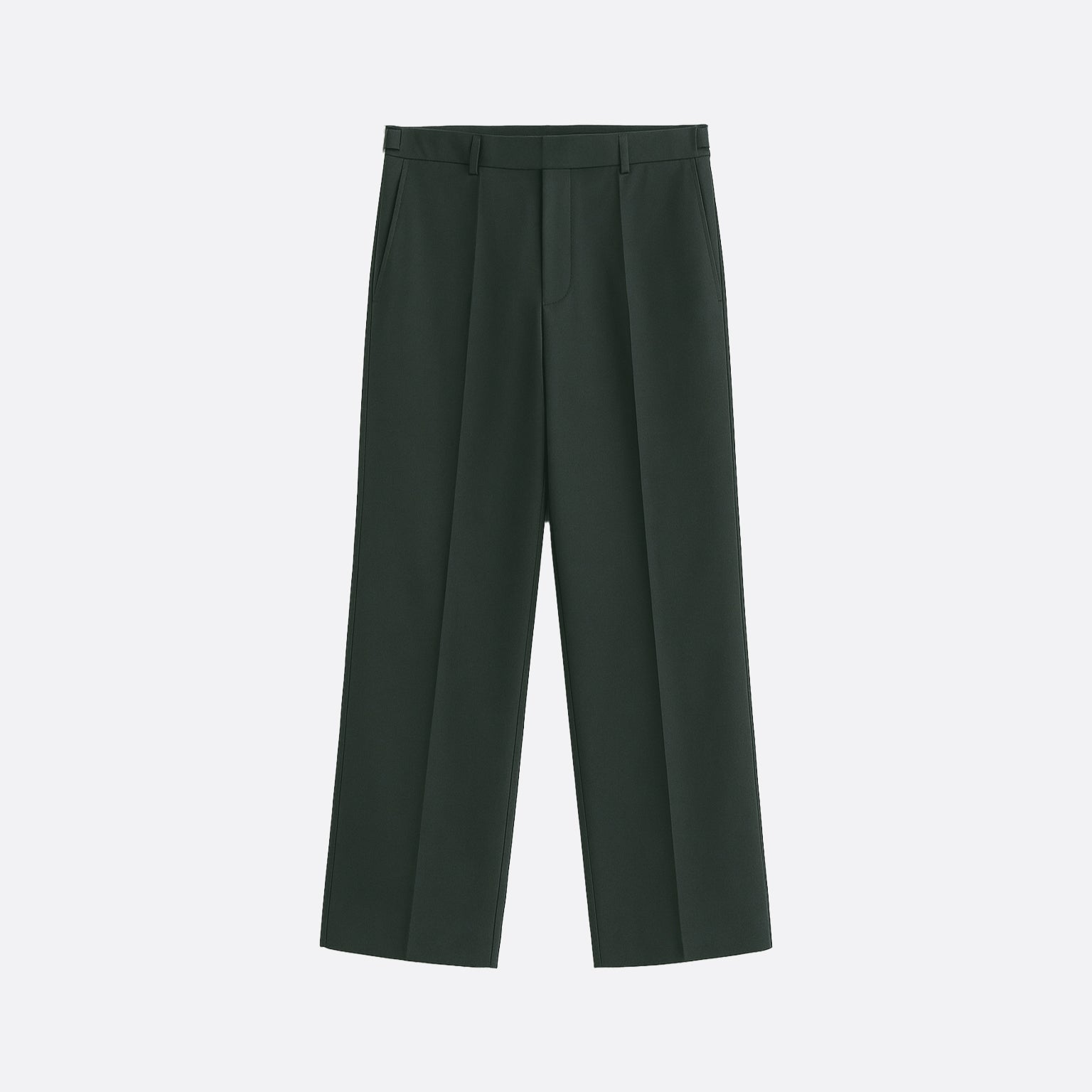 OLIVE PLEATED TROUSER