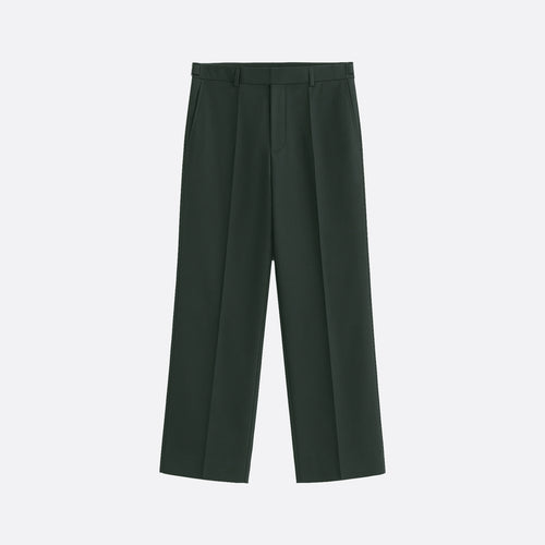 OLIVE PLEATED TROUSER