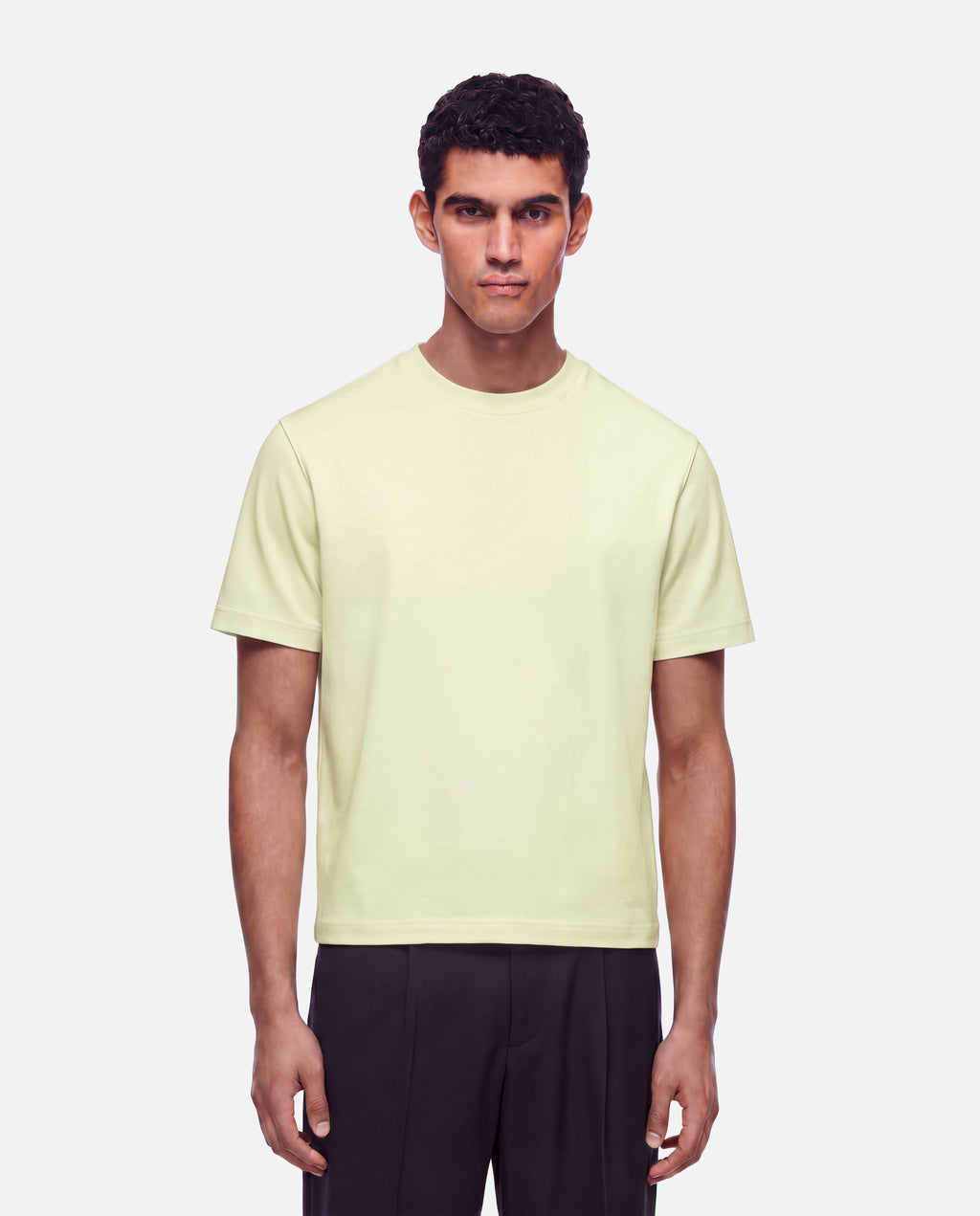 HEAVYWIGHT FITTED CROP T-SHIRT - MATCHA