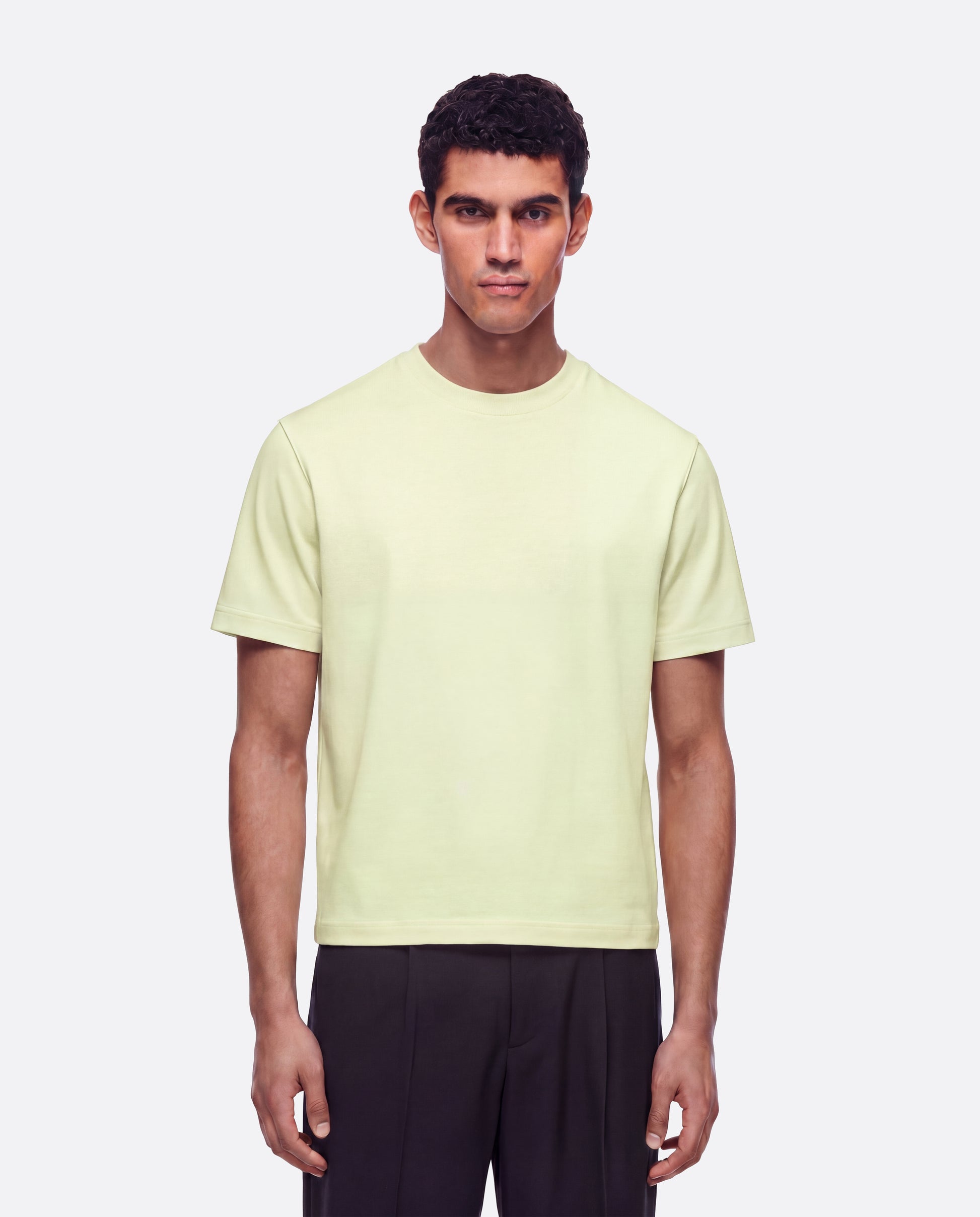 HEAVYWIGHT FITTED CROP T-SHIRT - MATCHA
