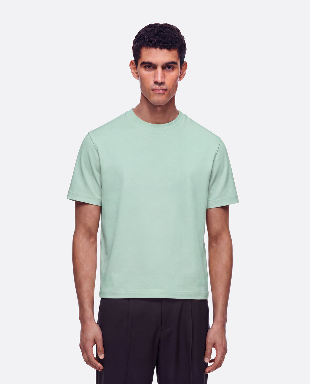 HEAVYWIGHT FITTED CROP T-SHIRT - MINT GREEN