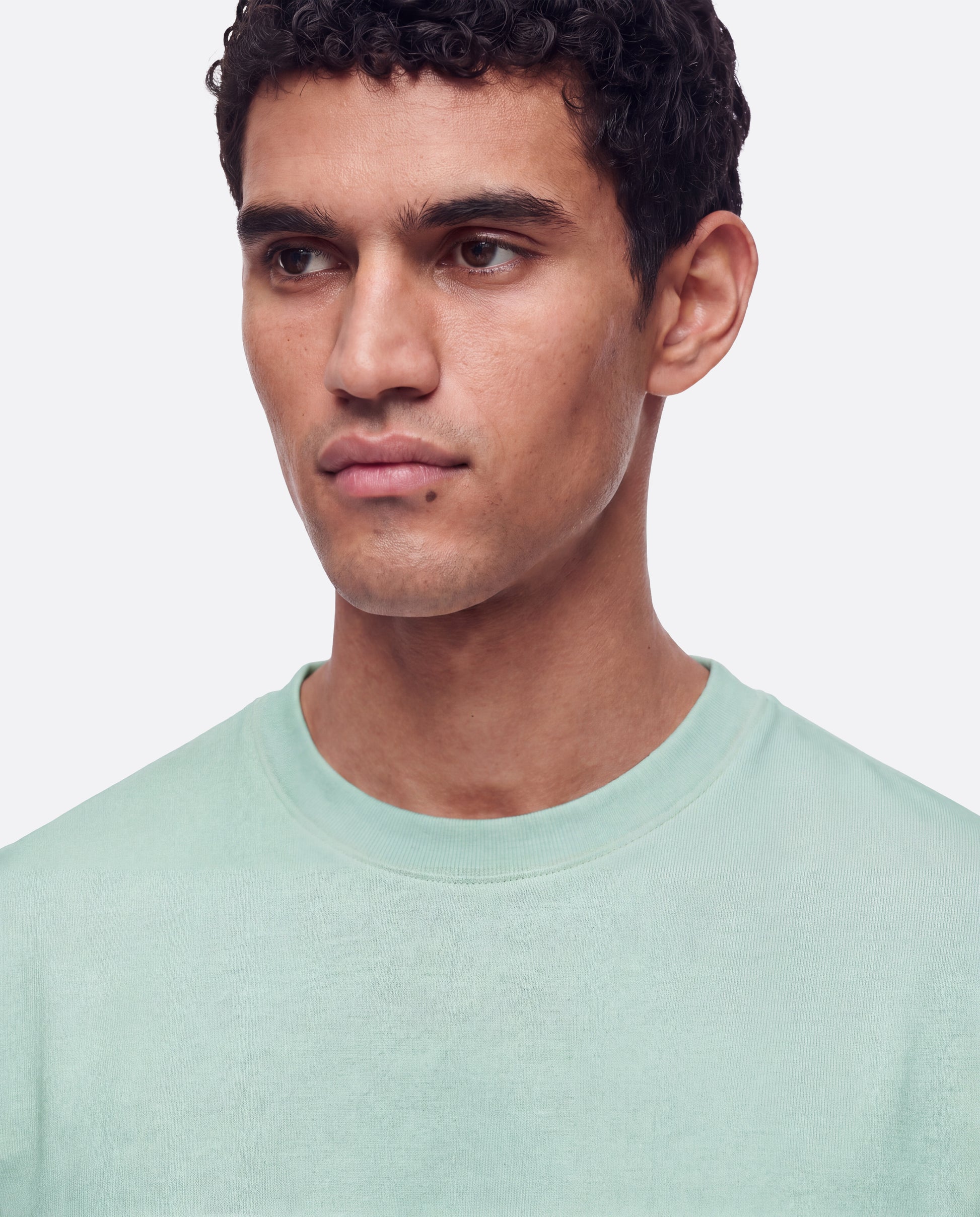 HEAVYWIGHT FITTED CROP T-SHIRT - MINT GREEN