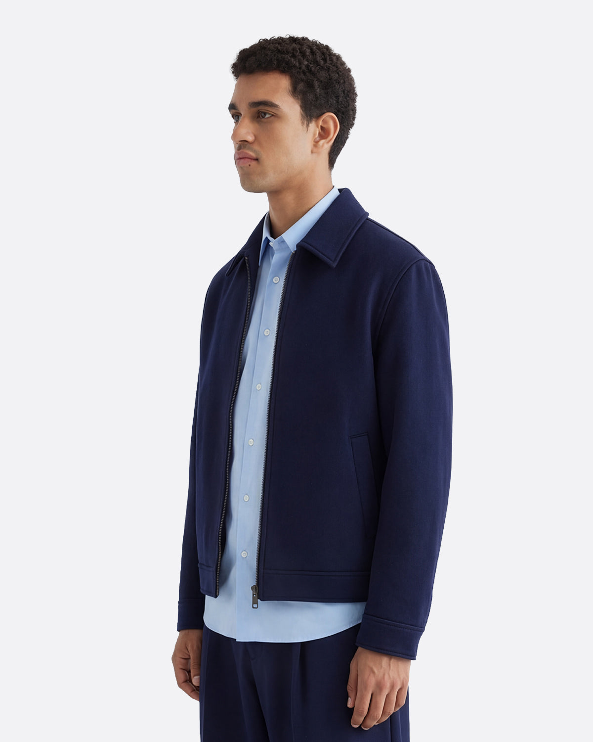 WOOL JACKET - NAVY