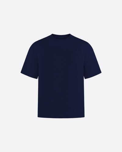 FITTED CROP T-SHIRT - NAVY