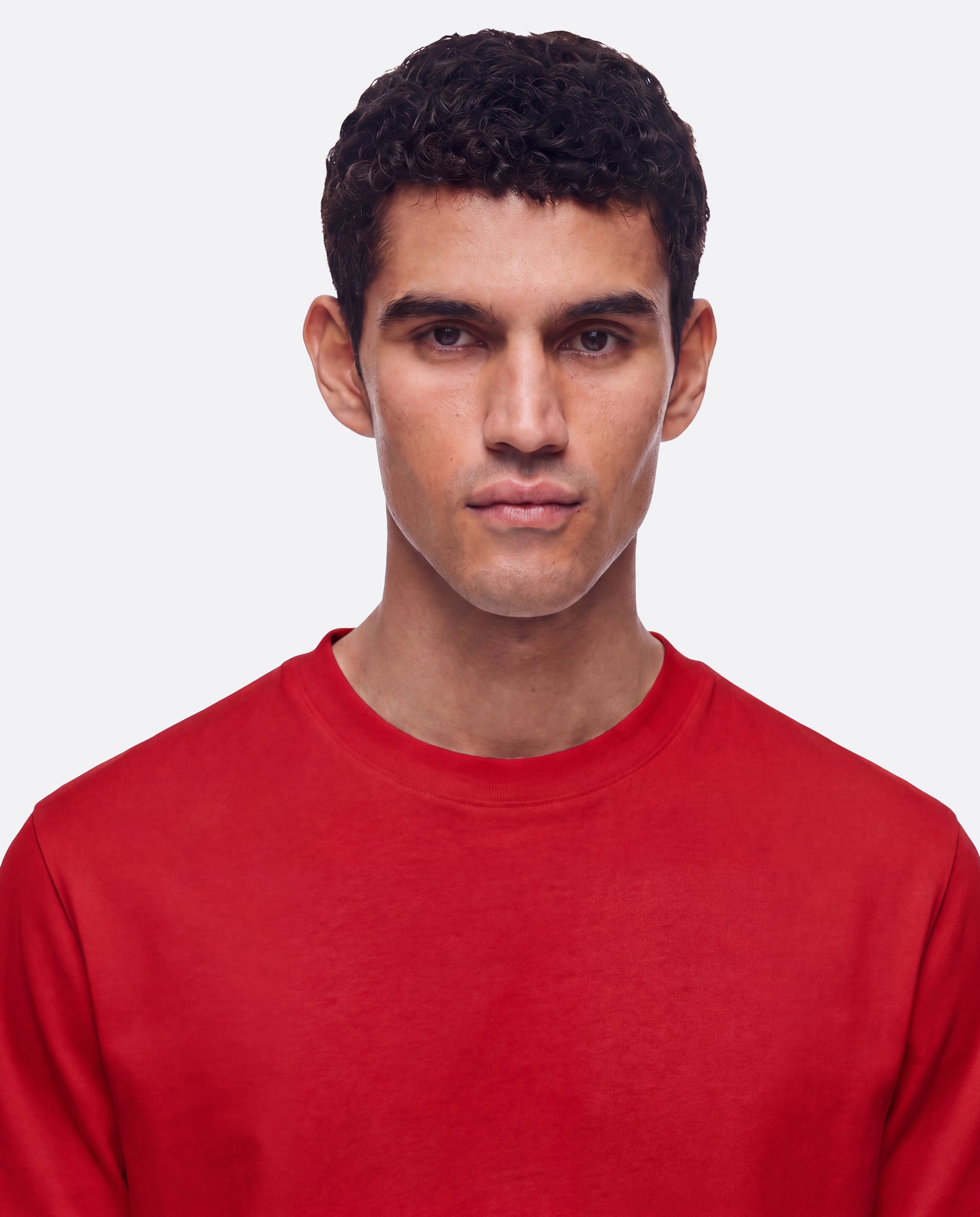 MEDWIGHT FITTED CROP T-SHIRT - RED