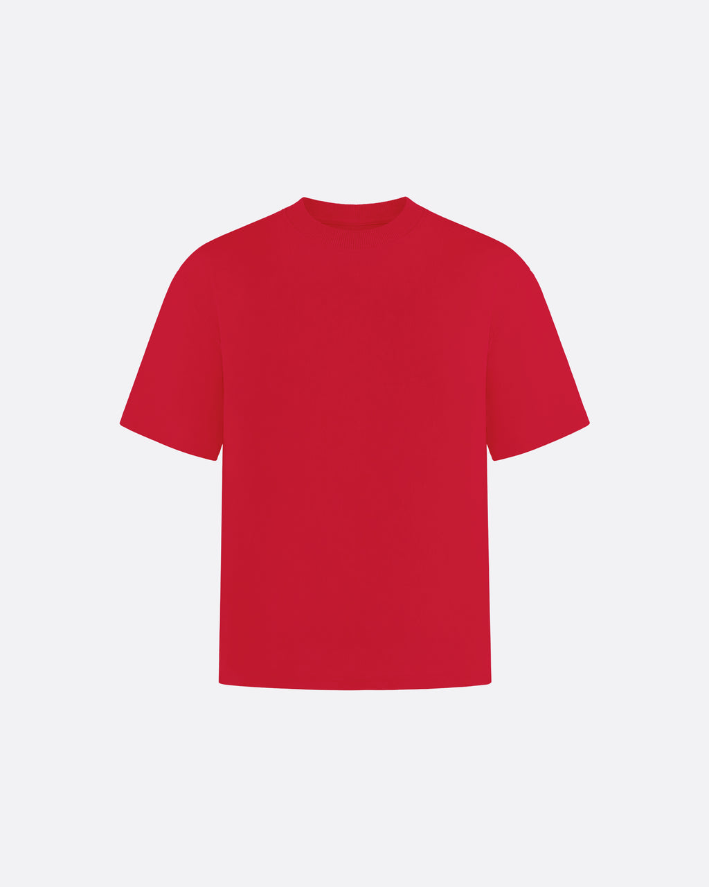 MEDWIGHT FITTED CROP T-SHIRT - RED