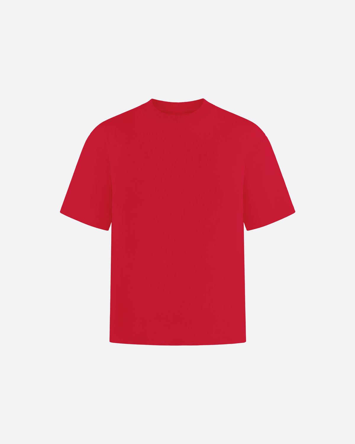 MEDWIGHT FITTED CROP T-SHIRT - RED