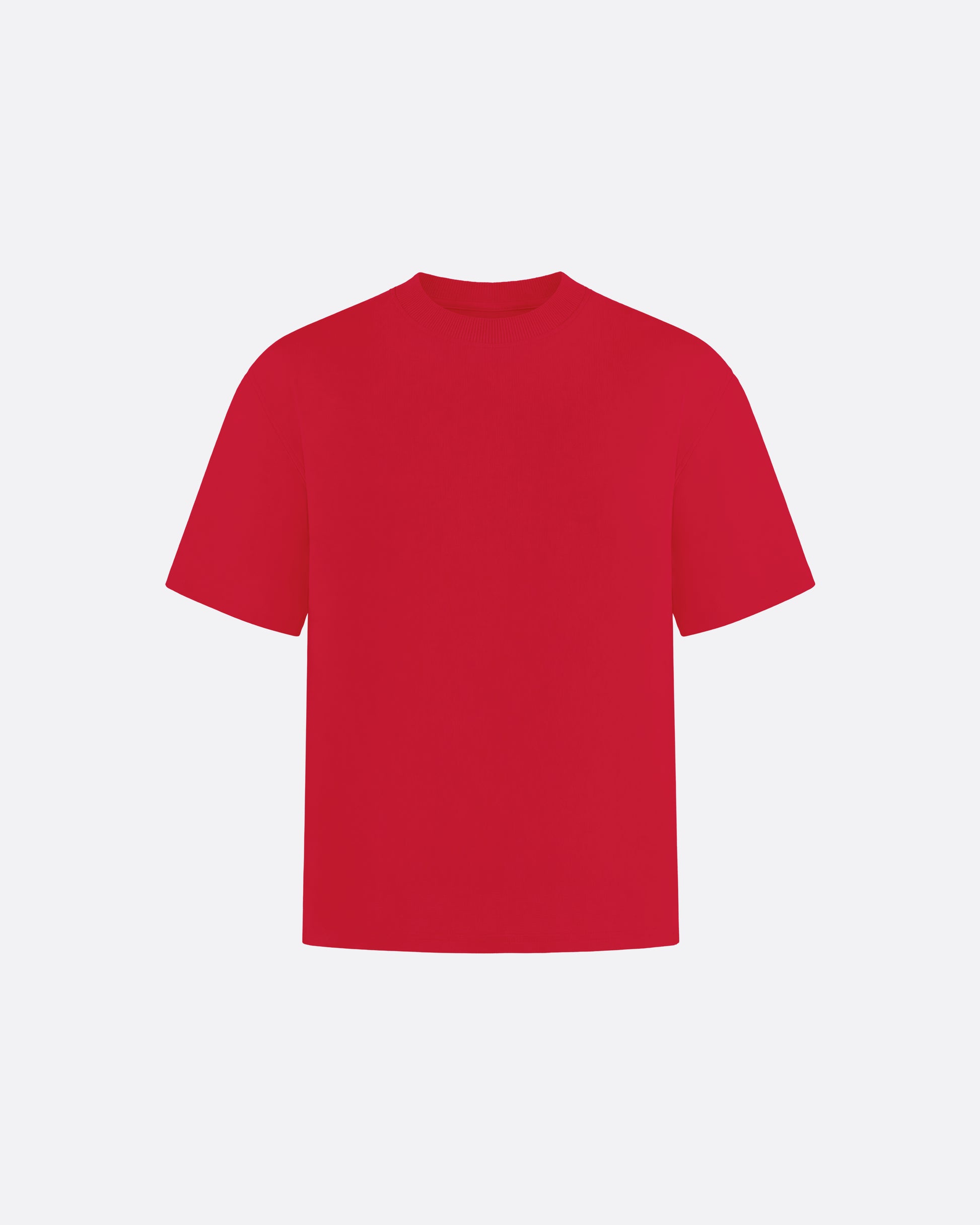 MEDWIGHT FITTED CROP T-SHIRT - RED