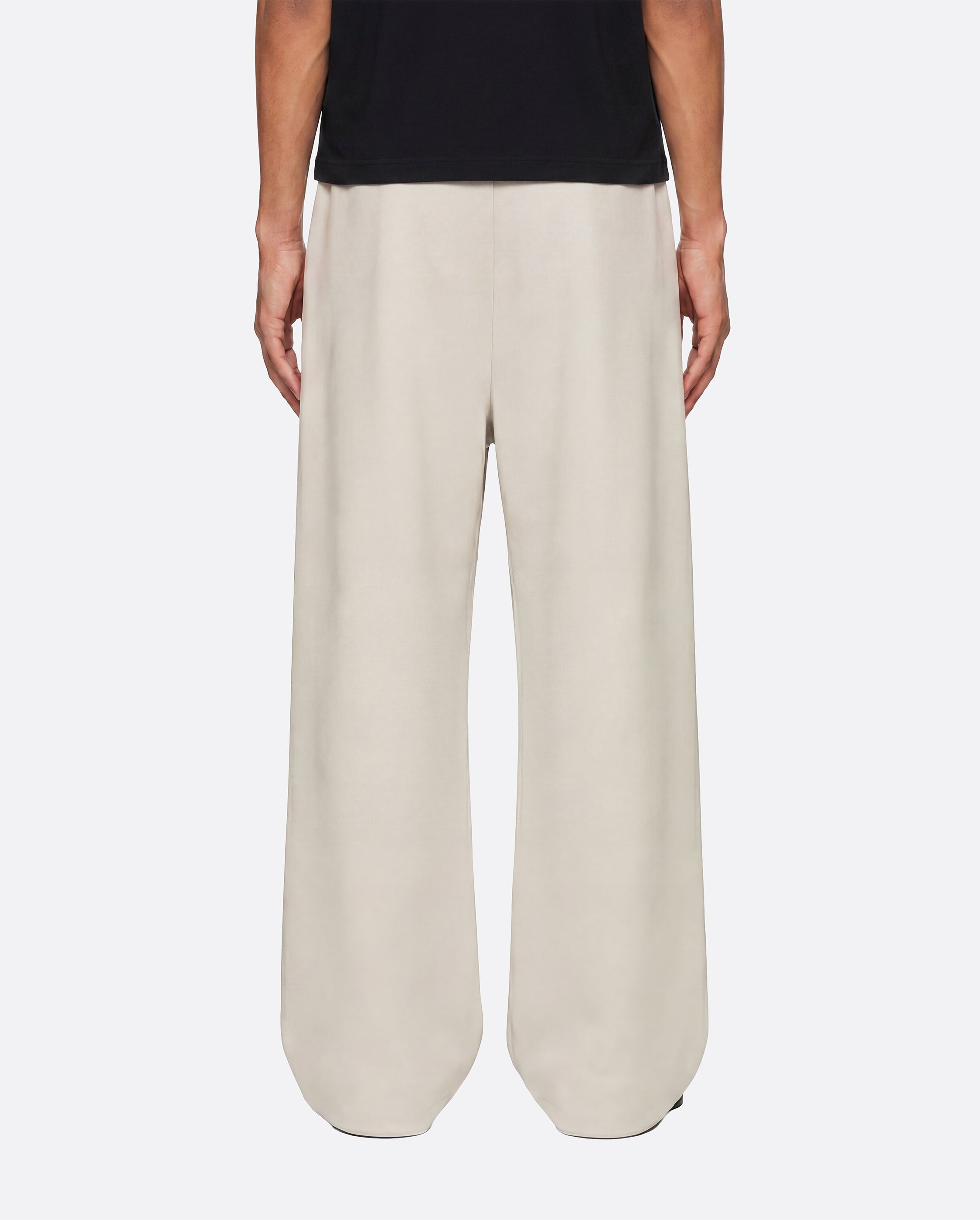 WIDE PLEATED SWEATPANTS - SAND – REFERENCE