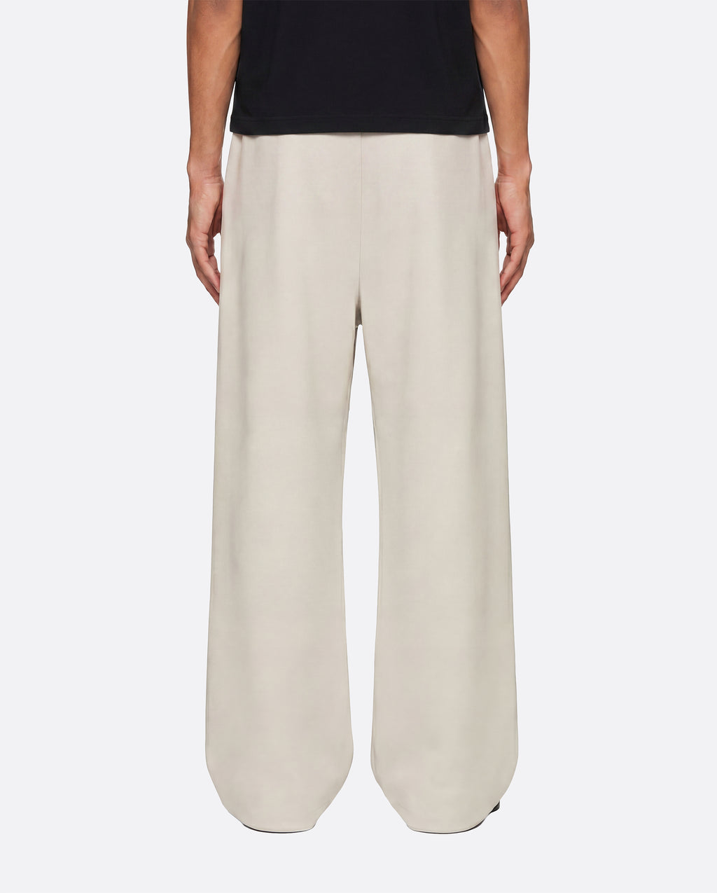 WIDE PLEATED SWEATPANTS - SAND