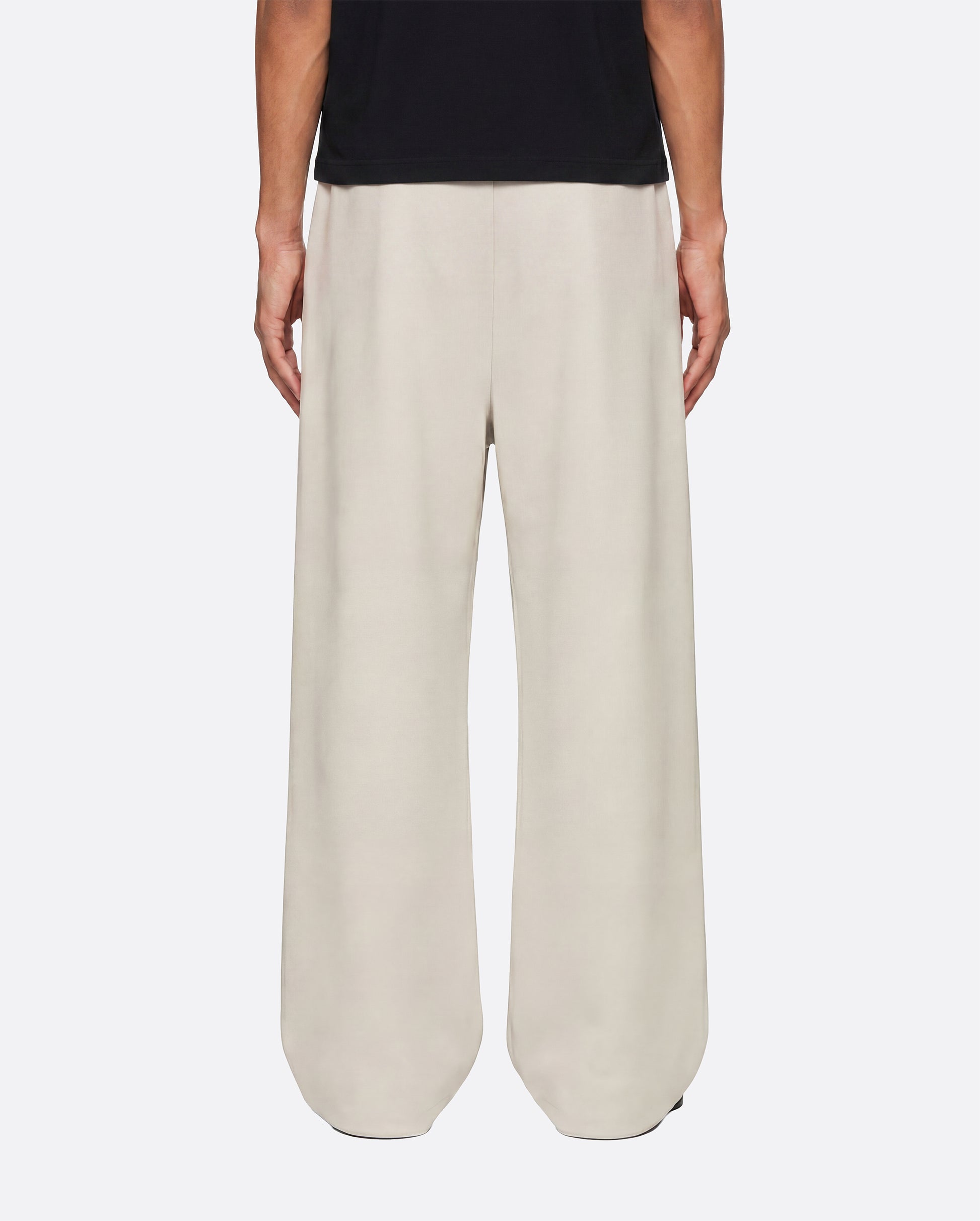 WIDE PLEATED SWEATPANTS - SAND