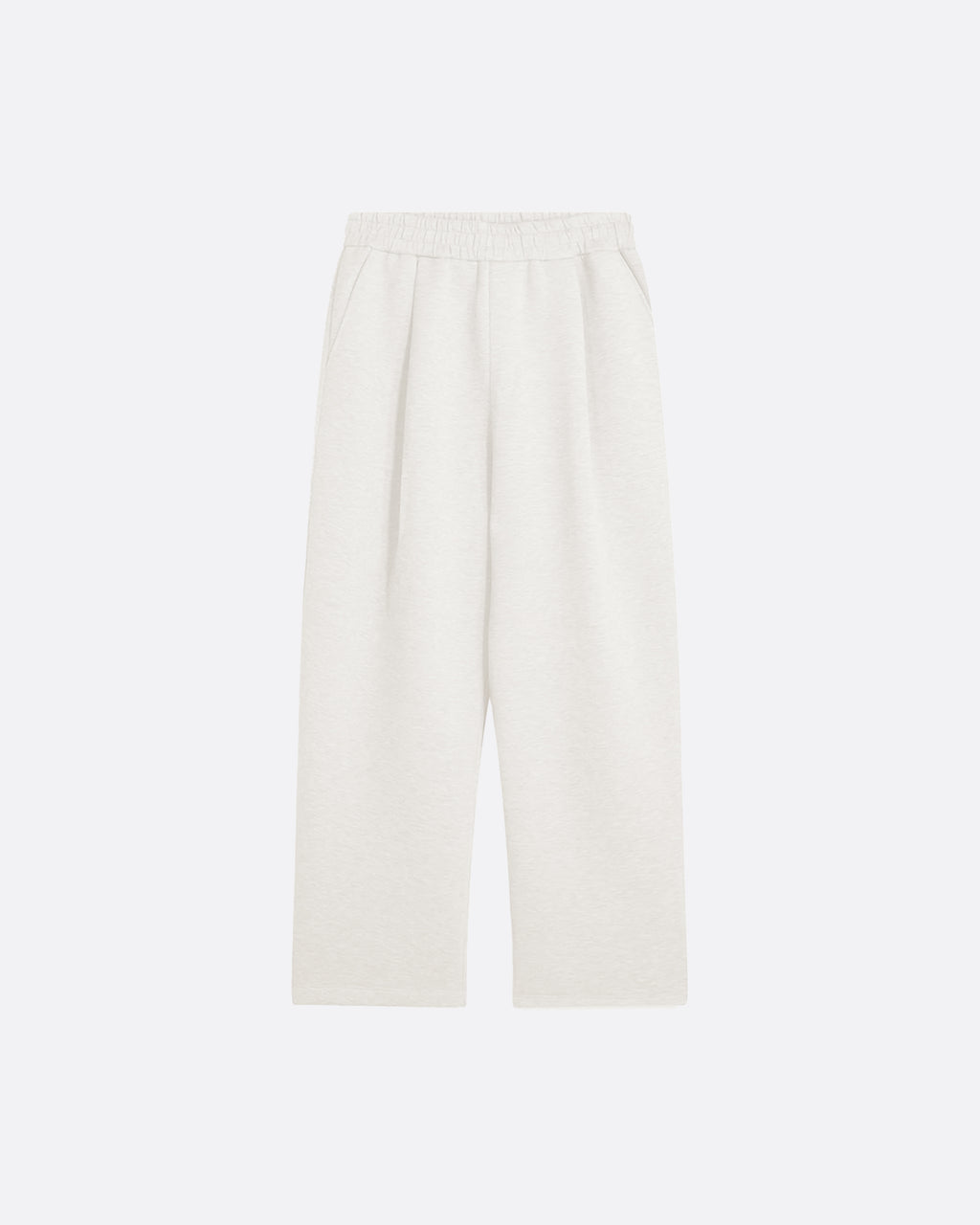 WIDE PLEATED SWEATPANTS - SAND