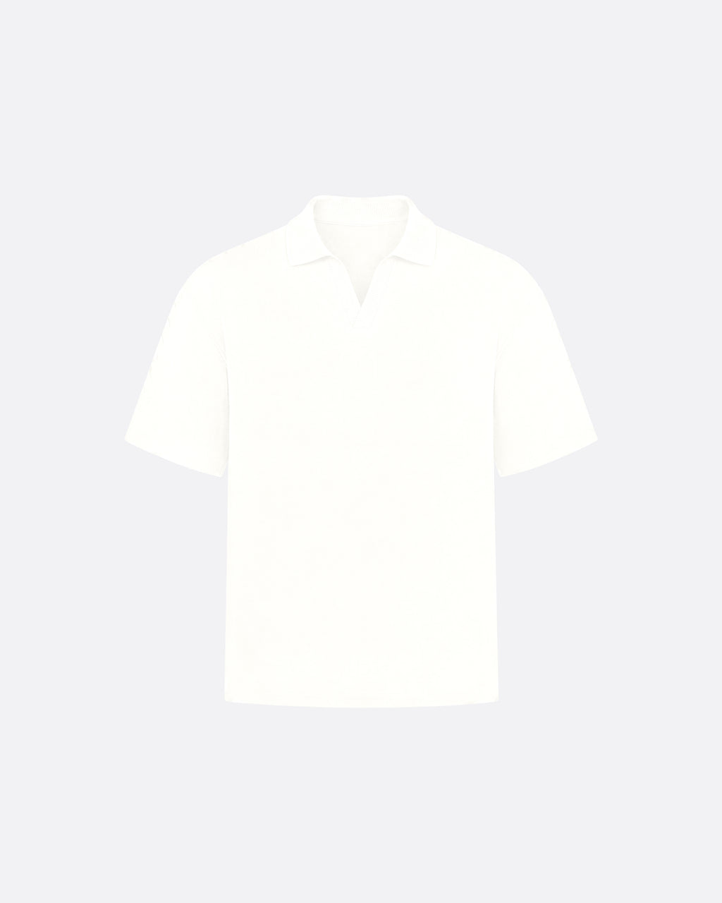 FITTED CROP POLO - WHITE