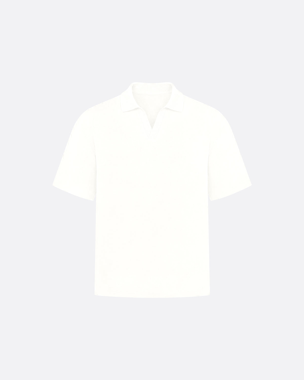 FITTED CROP POLO - WHITE