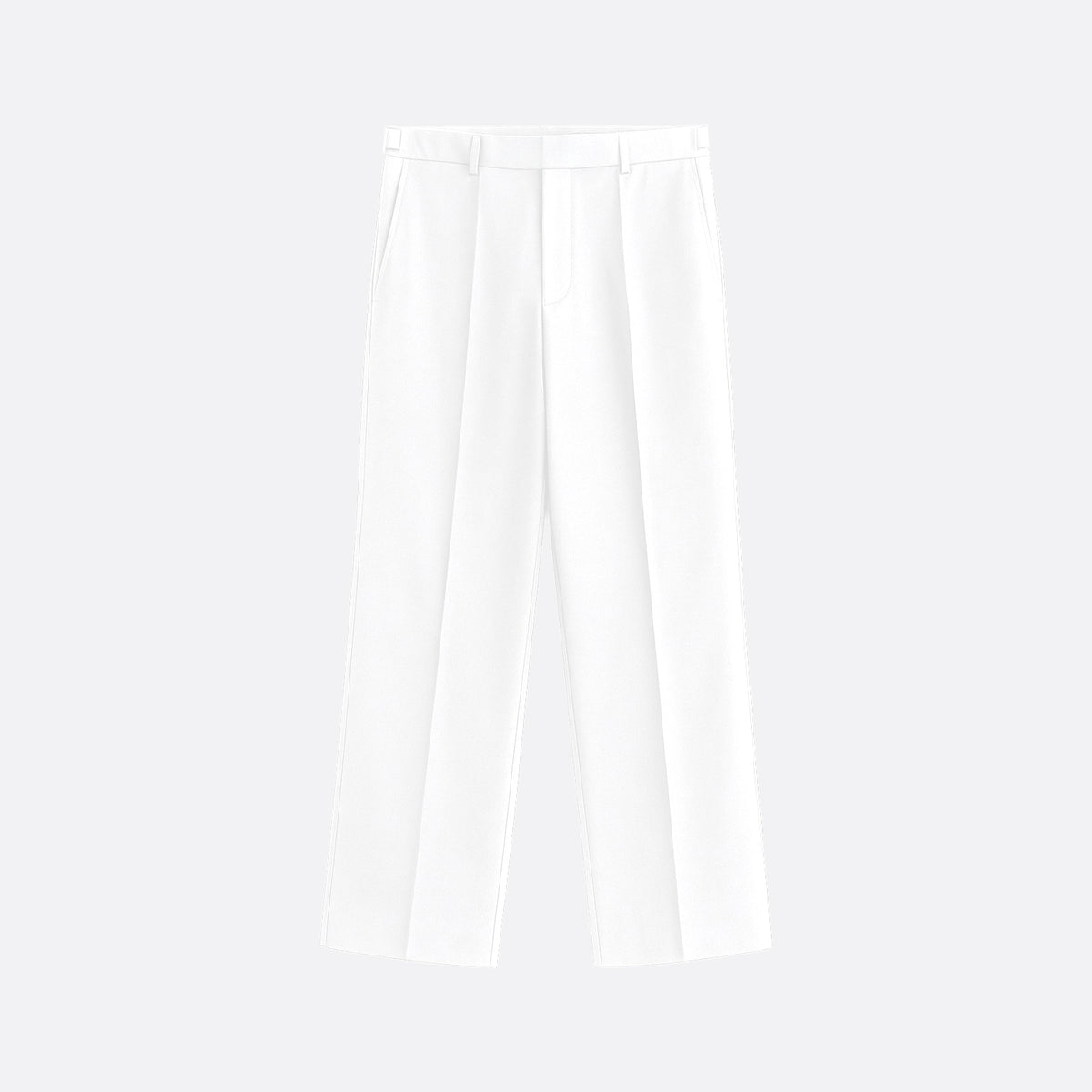 WHITE PLEATED TROUSER