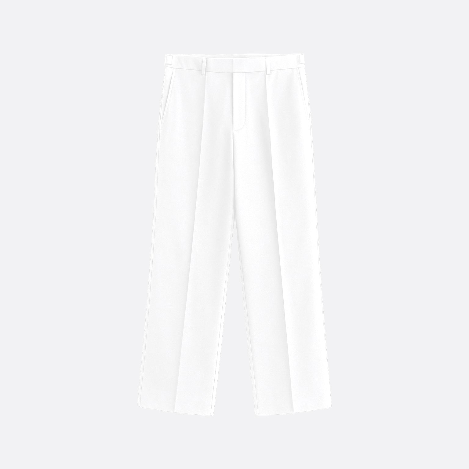 WHITE PLEATED TROUSER